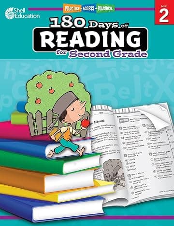 180 Days of Reading: Grade 2 - Daily Reading Workbook for Classroom and Home, Reading Comprehension and Phonics Practice, School Level Activities Created by Teachers to Master Challenging Concepts 1st Edition cover