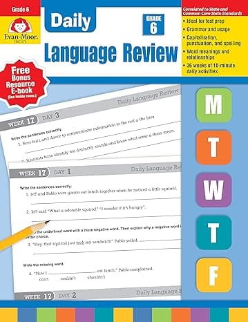 Daily Language Review, Grade 6 cover