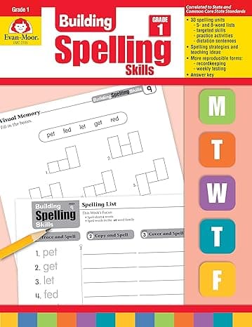 Building Spelling Skills: Grade 1 Paperback – Teacher's Edition, February 27, 2002 cover