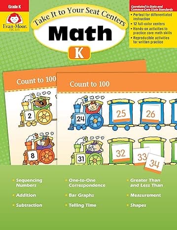 Take It to Your Seat Common Core Math Centers, Grade K (Take It to Your Seat Centers) Teacher ed. Edition cover