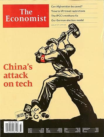 THE ECONOMIST MAGAZINE - AUGUST 14 / 20, 2021 - CHINA'S ATTACK ON TECH cover